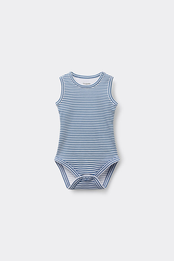 Baby Printed Pure Cotton Bodysuit with Wide Shoulder Straps  