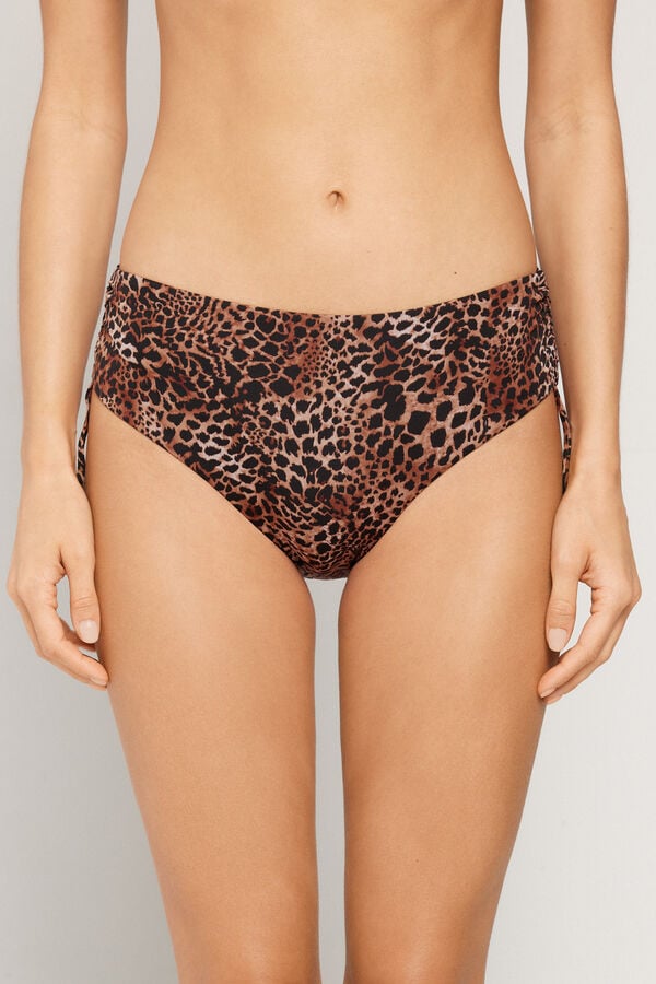 Savage Sun High Bikini Bottoms with Gathering  