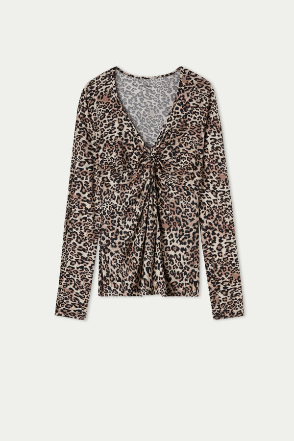 Long Sleeve Top with Knot  