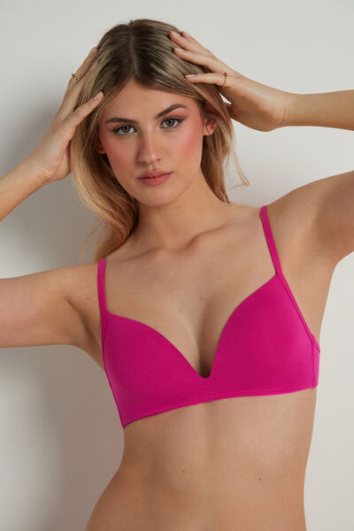London Non-Wired Padded Triangle Bra in Cotton