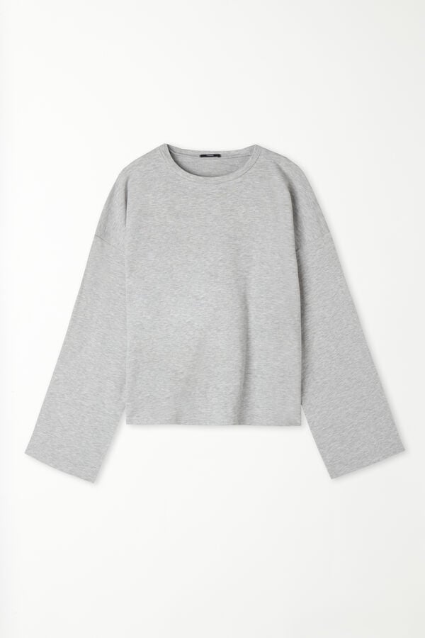Comfy Cotton Long Sleeve Fleece Sweatshirt  