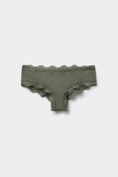 Culotte Br&eacute;silienne Microfibre et Dentelle Recycl&eacute;e