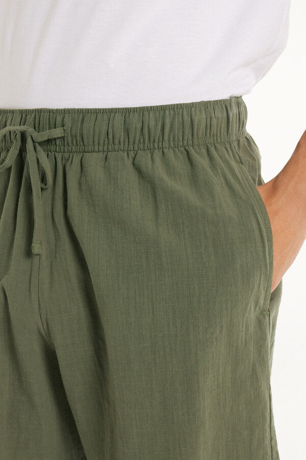 Pantaloni Scurți din Bumbac Super-Lejer 100% cu Buzunare  