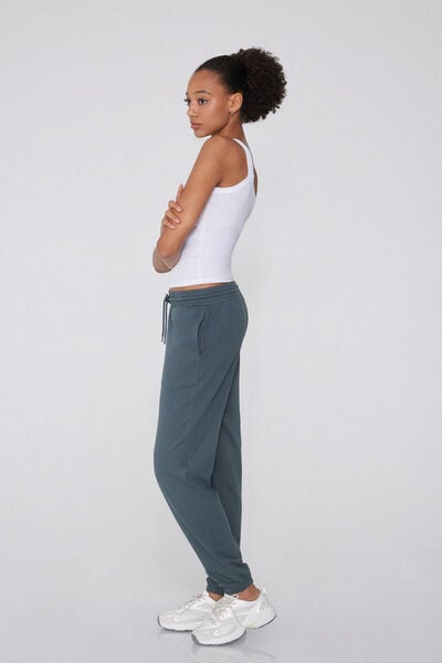 Jogger con Tasche a Filetto e Coulisse