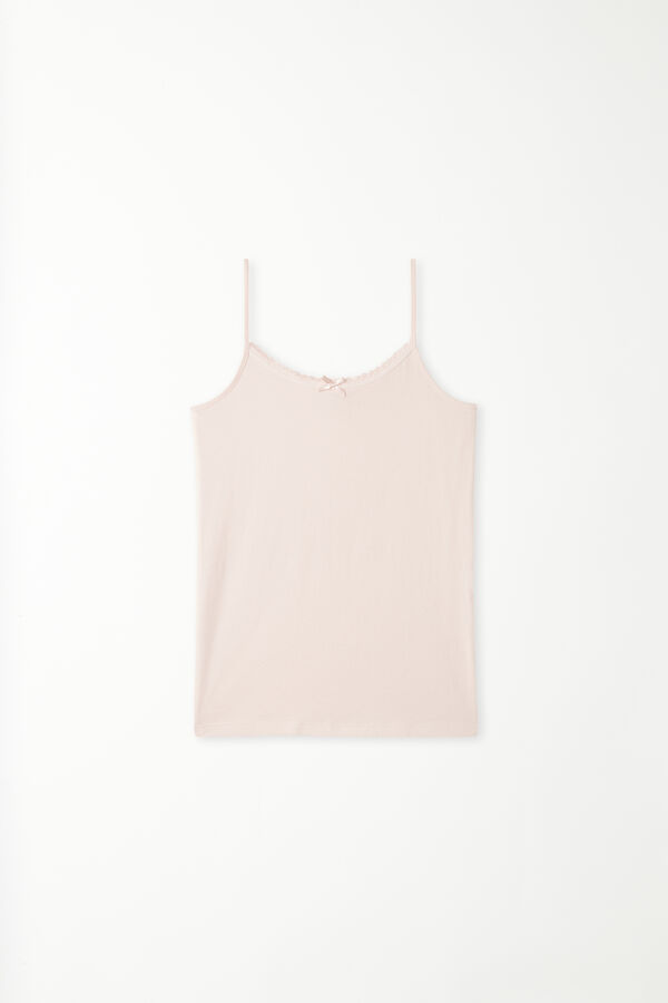Basic Cotton Camisole with Lace  