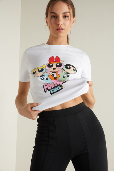 T-shirt en Coton Imprimé Supers Nanas