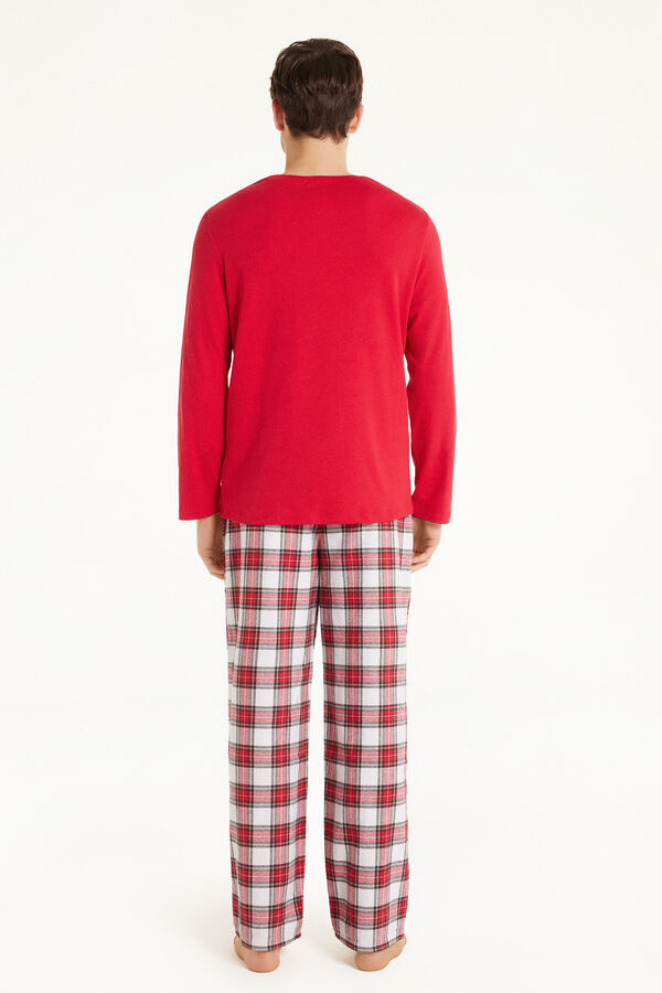 Men’s Heavy Cotton Long Pyjamas with "To do list" Print  