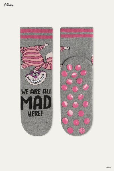 Antirutsch-Socken mit Disney Grinsekatze Print
