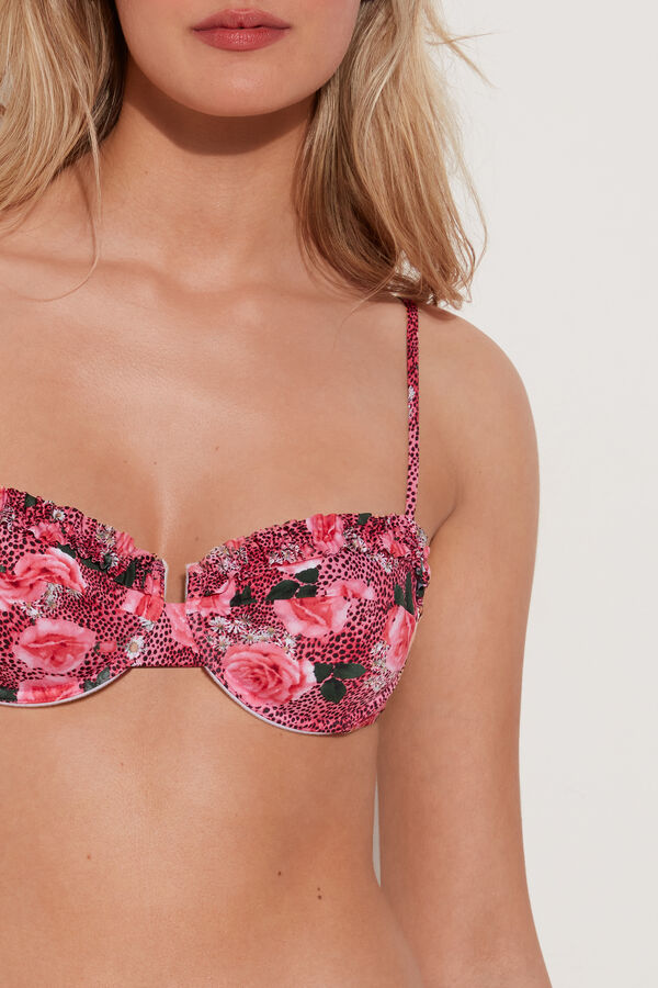 Top de Bikini Balconette Wild Roses  