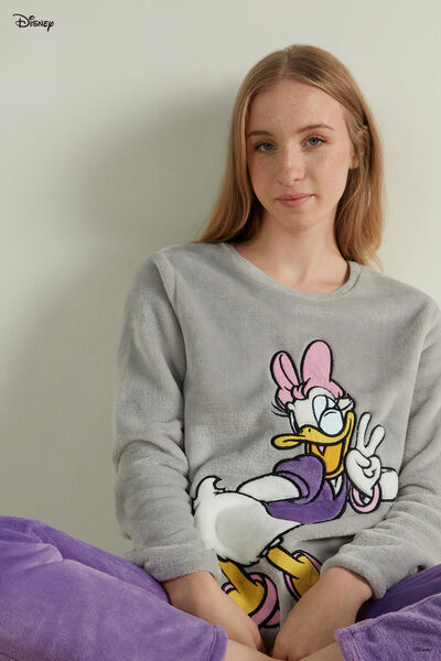 Long Disney Daisy Duck Fleece Pyjamas