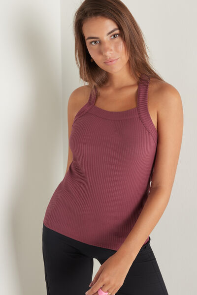 Ribbed Racer-Back Camisole