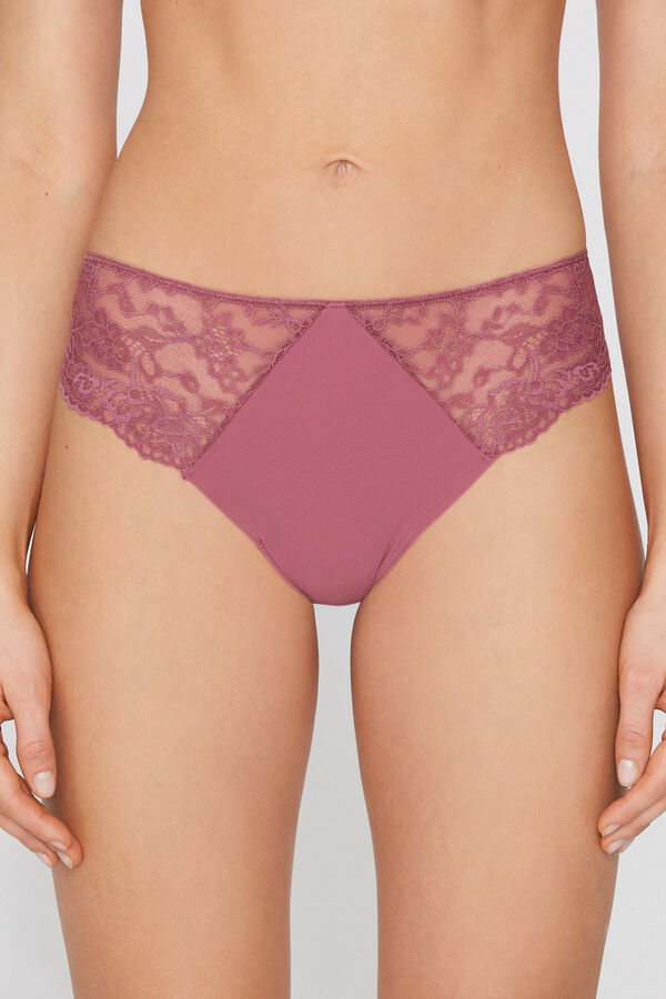 Beze&scaron;v&eacute; Kalhotky z Mikrovl&aacute;kna s Krajkou  