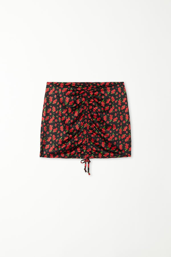 Spicy Roses Mini Sarong Skirt  