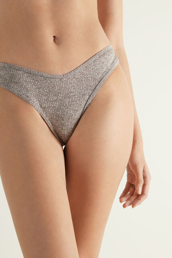 Comfy Rib High-Cut Brazilian Panties  
