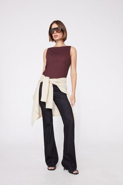 Pantaloni Flare Denim Extra Stretch