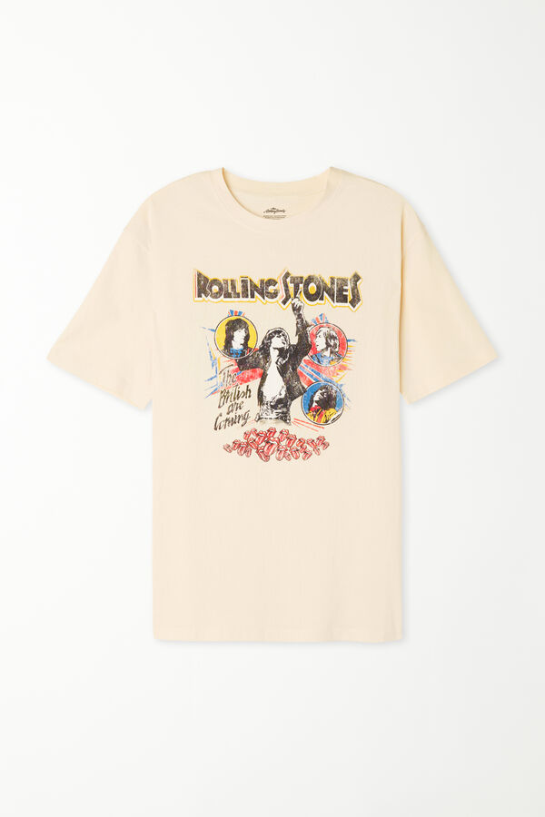 T-shirt em Algodão com Estampado Rolling Stones Unissexo  