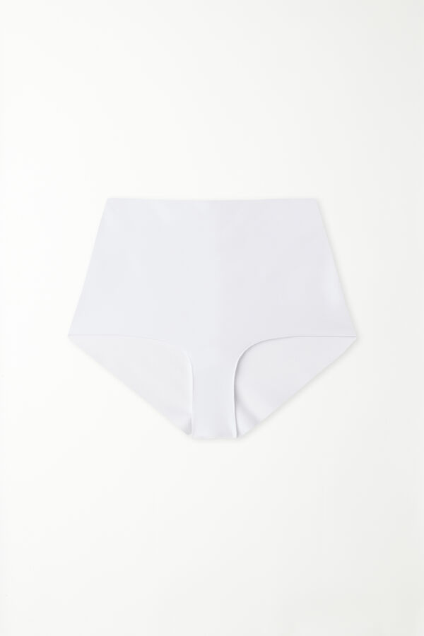 High-Waisted Laser Cut Microfibre French Knickers  