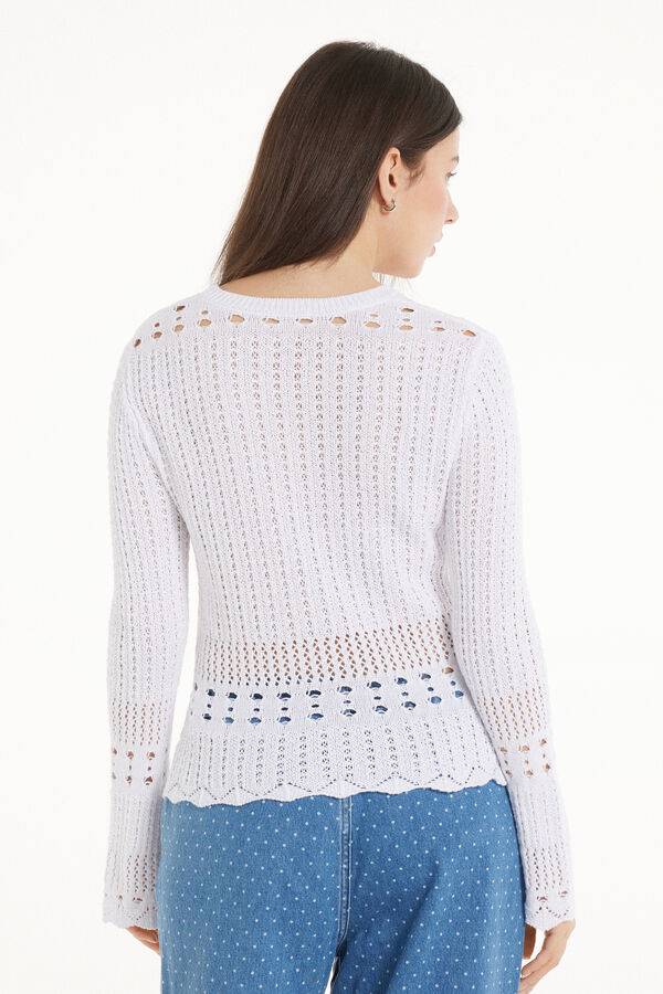 Long-Sleeved Crochet Top  