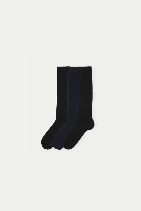 3 pares de calcetines largos de algodón  