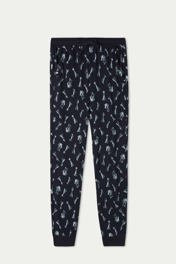 Long Cotton Sweatpants with Drawstring  