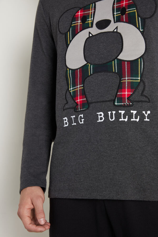 Langer Pyjama aus Baumwolle mit „Big Bully“ Print  