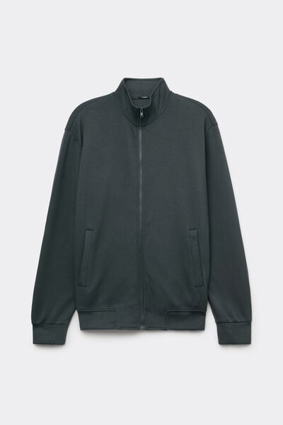 Felpa Zip Collo Alto Superior Softness