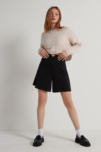 High Waist Milano Knit Shorts