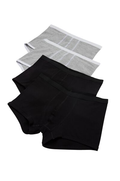 boxer liserés contrastés multipack 4 pc