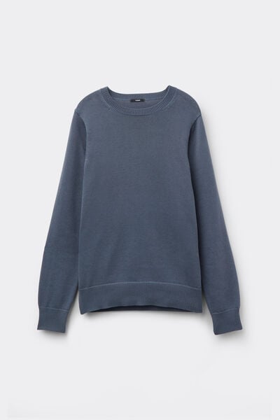 Fully-Fashioned Cotton and Modal Round Neck Jumper