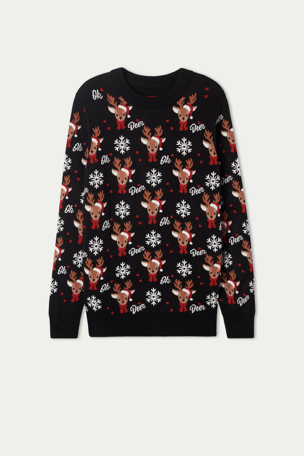 Unisex Christmas Print Sweater  