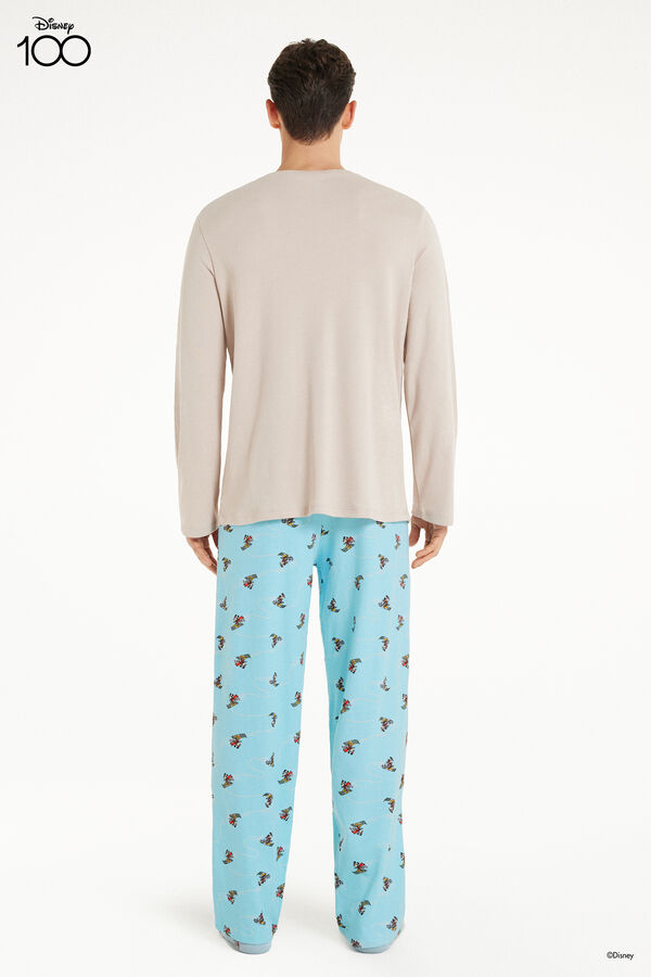 Langer Herren-Pyjama aus schwerer Baumwolle Disney  