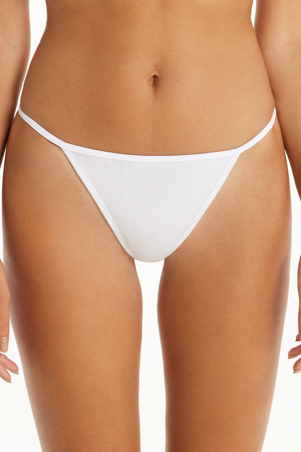Ribbed Stretch Thong  