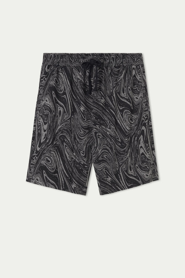 Printed Cotton Shorts with Pockets  