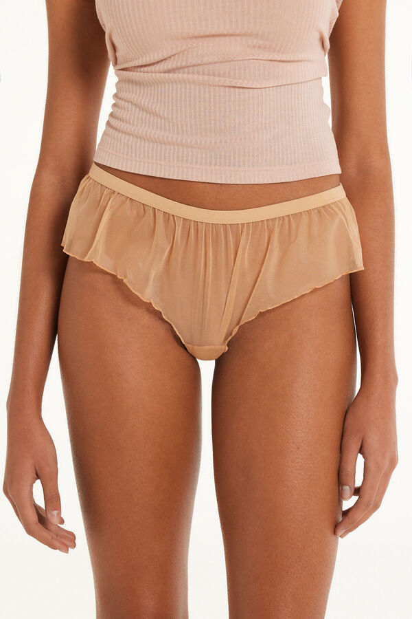 Rolled Hem Tulle French Knickers  