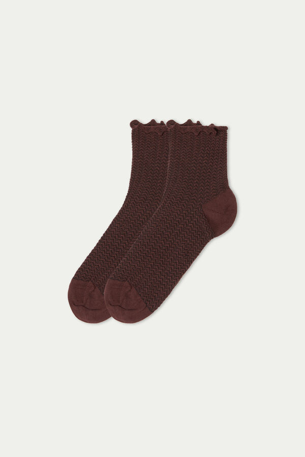 Baumwoll-Kurzsocken mit Muster  