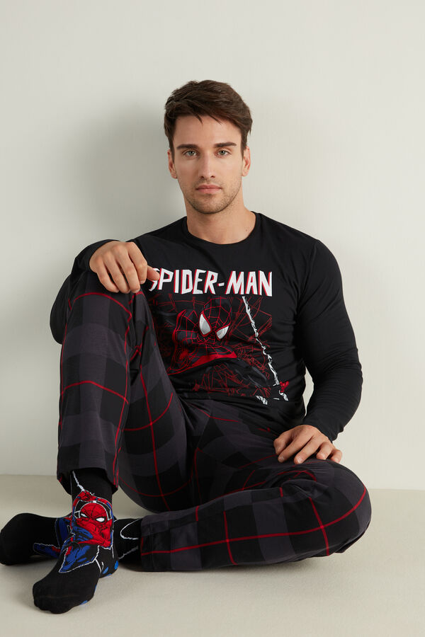 Dlouhé Pánské Pyžamo s Potiskem Spider-Man  