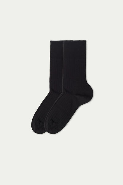 Long Lightweight Patterned Cotton Socks