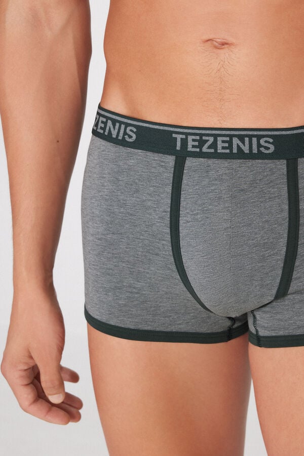 Boxer Organikus Pamutb&oacute;l Kontrasztos Sz&iacute;nű Log&oacute;s Szeg&eacute;lyekkel  