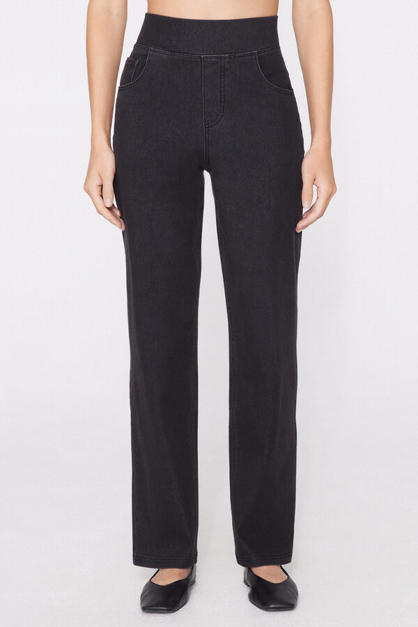 Pantaloni Dritti Denim Extra Stretch  