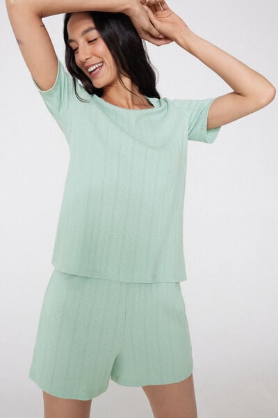 PYJAMAS SHORT SHORT SLEEVE Pointelle