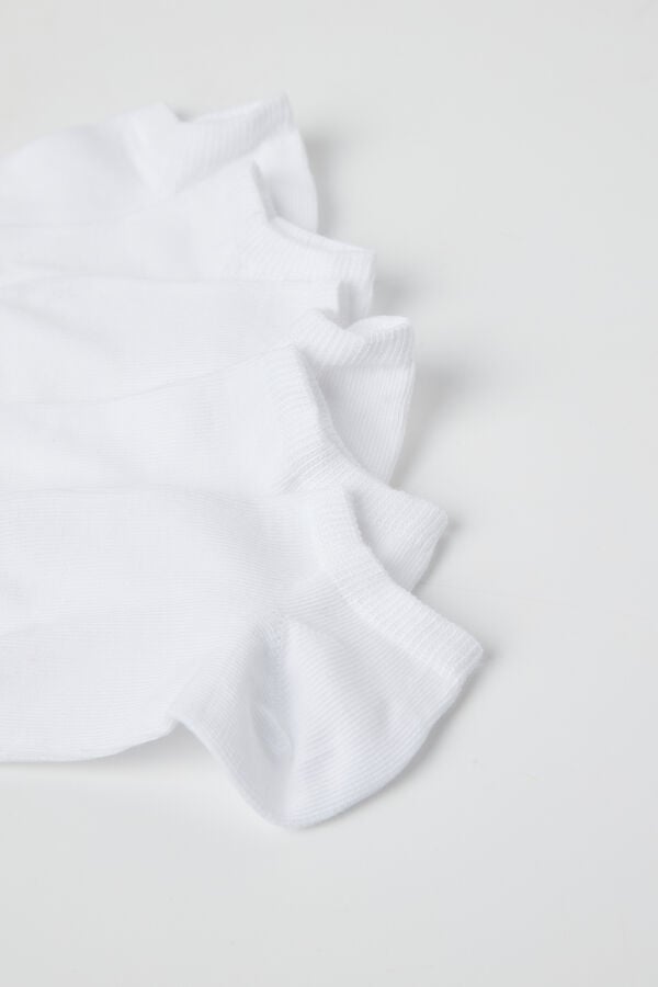 5 Par Jednokolorowych Bawełnianych Stopek Dziecięcych Unisex  