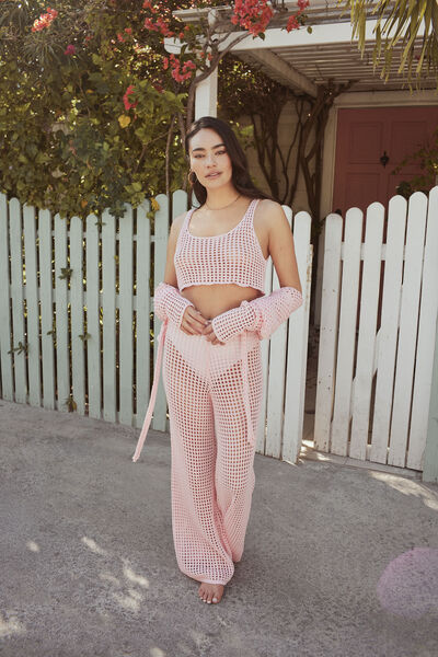 Top Corto in Rete Crochet