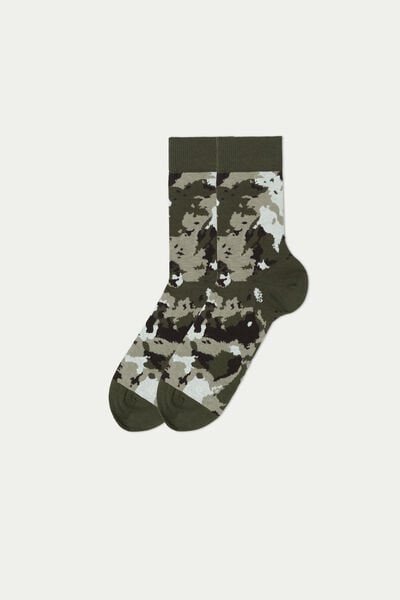 Krátke Bavlnené Vzorované Ponožky
