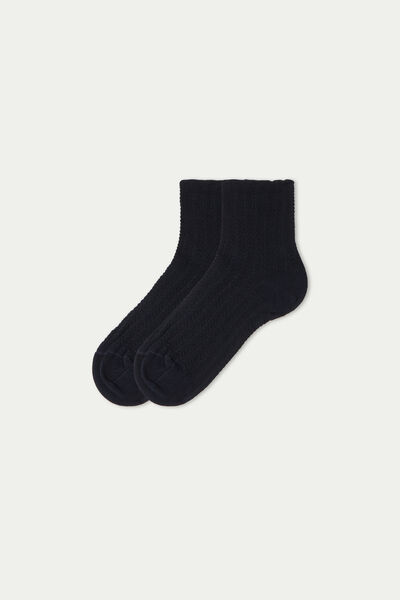 Krátké Dívčí Bavlněné Ponožky se Vzorem