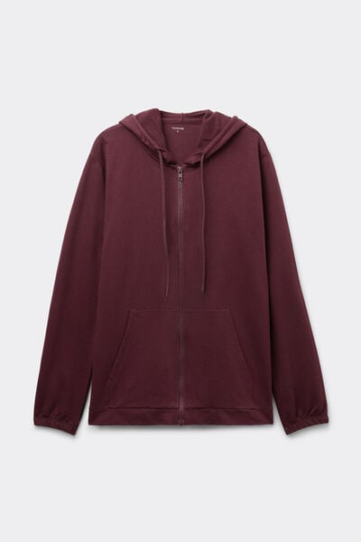 Sweat L&eacute;ger Zipp&eacute; Capuche Cordon de Serrage