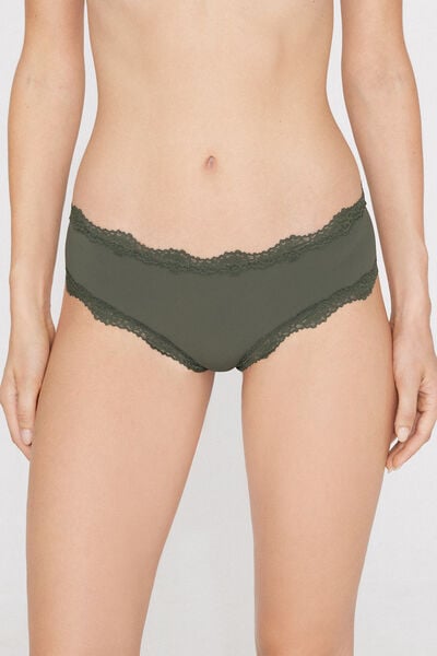 Culotte Br&eacute;silienne Microfibre et Dentelle Recycl&eacute;e