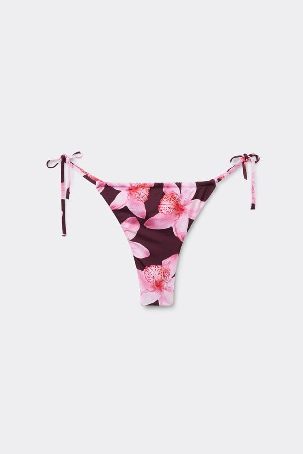 Hibiscool Tie Brazilian Bikini Bottoms  