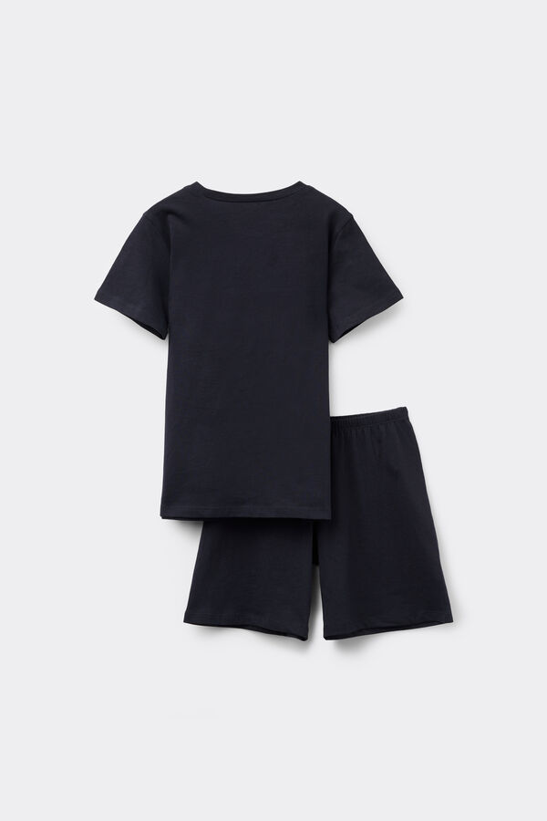 Kisfi&uacute; Pamut R&ouml;vid Pizsama Nyomott Superhero Mint&aacute;val  