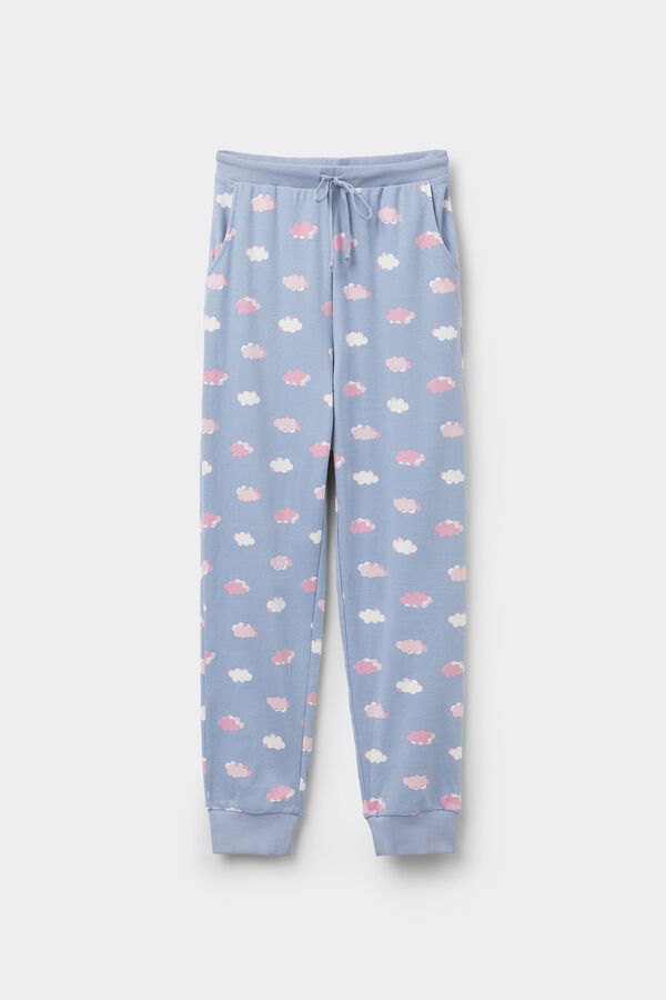 Cal&ccedil;as Jogger em Algod&atilde;o Grosso Estampado  