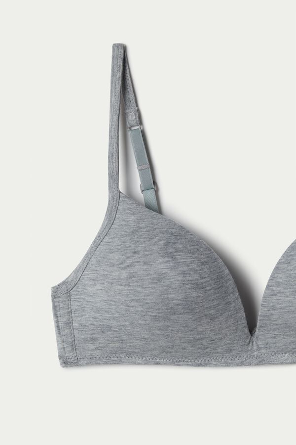 London Non-Wired Padded Triangle Bralette  in Cotton  